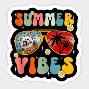 Summer Vibes Retro Glasses Sticker